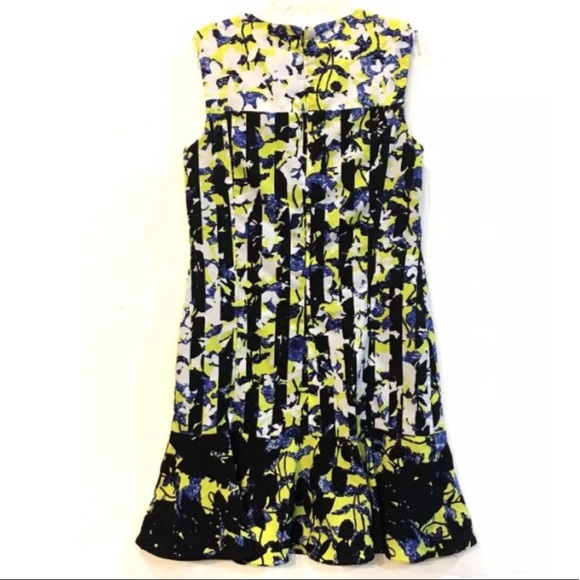PETER PILOTTO YELLOW FLORAL MIX PRINT DRESS - Picture 4 of 5